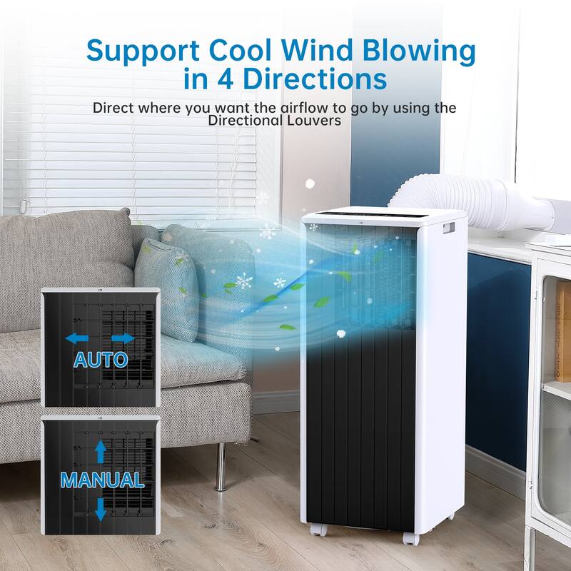 8000 BTU Portable Air Conditioners, 3-IN-1 Portable Conditioner with Remote Control