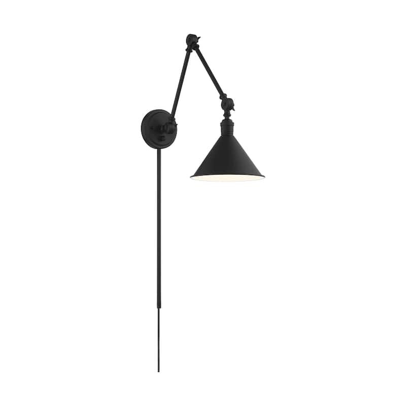 Delancey Swing Arm Lamp Matte Black with Switch