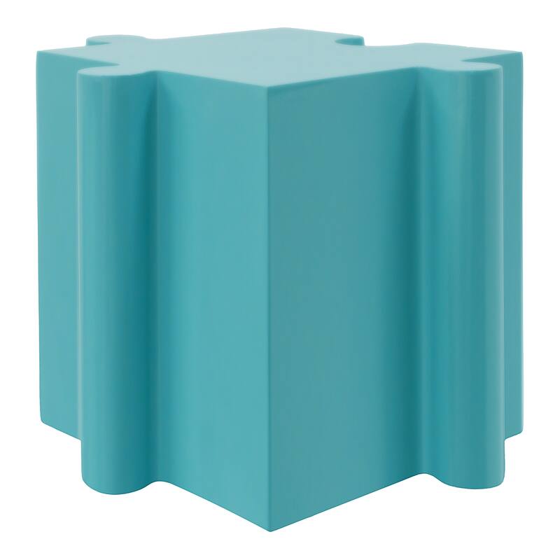 Roomfitters Puzzle Art Side Table, Modular Convex MGO Accent Table for Indoor & Outdoor, Antique Copper