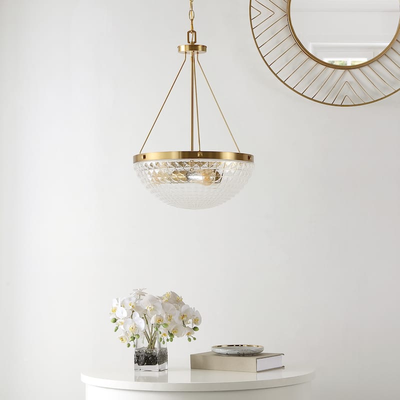 SAFAVIEH Lighting Thorin 3LT 16.5-inch Pendant - 17" W x 17" D x 30-102" H