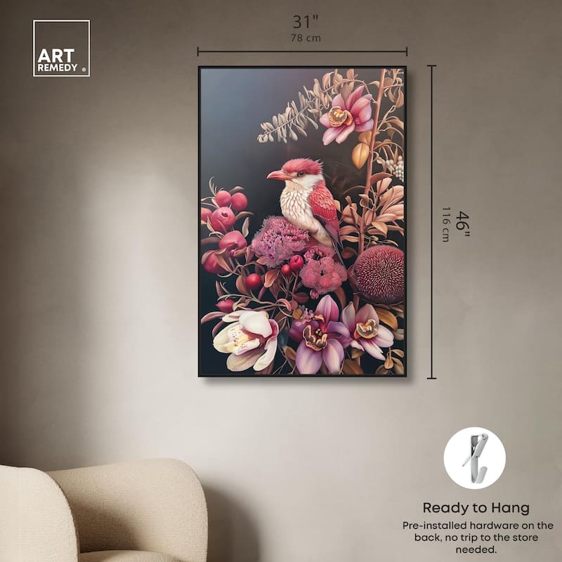 Bird and Bloom Canvas by Art Remedy