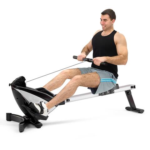 Costway Magnetic Rowing Machine, Folding Rower with LCD Display and