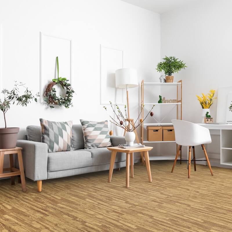 Sorbus 80 Sq. Ft. Wood Grain Floor Tiles Foam Mat EVA Interlocking Mats Tile 3/8-Inch Thick Flooring Wood Puzzle Exercise Mats