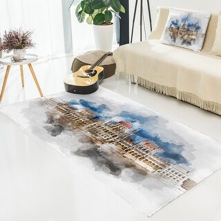 Designart 'Hungarian Parliament Building' Cityscape Area Rug - Bed Bath ...