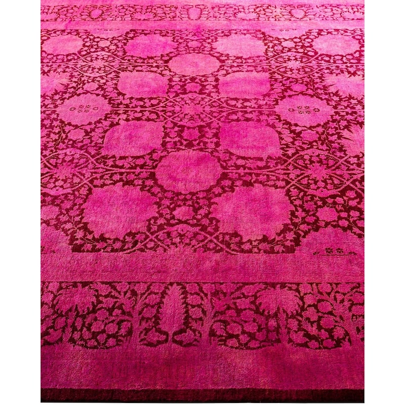 Fine Vibrance One-of-a-Kind Hand-Knotted Area Rug - Pink, 6' 1" x 9' 1" - 6' 1" x 9' 1"