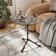 preview thumbnail 14 of 16, 247 Shop At Home Lalia Modern Hammered Metal Tree Branch Side Table Matte Gold