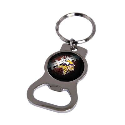 NFL Minnesota Vikings Silver-Tone Bottle Opener Key Ring By Rico Industries