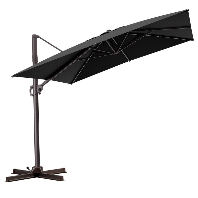 Outdoor Patio Umbrella 9 FT x 11 FT Cantilever-Offset Umbrella with No Base