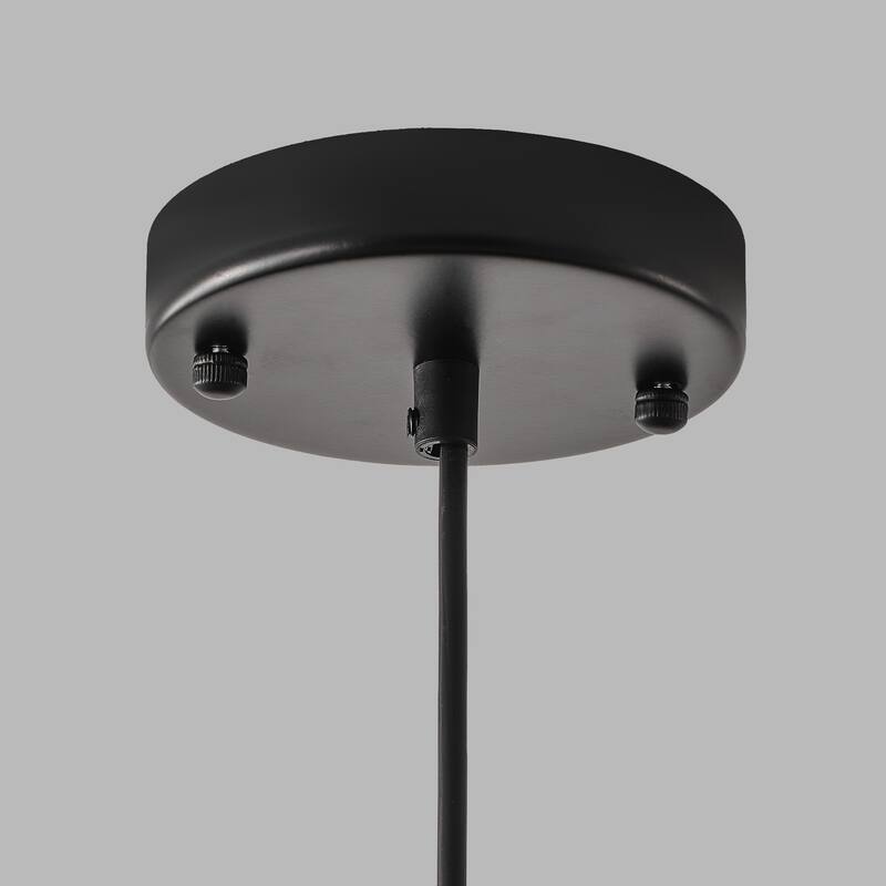 20-inch 1-Light Modern Natural Brown Hand-Woven Rattan Hanging Dining Room Chandelier - 18.89" W x 12.99" H