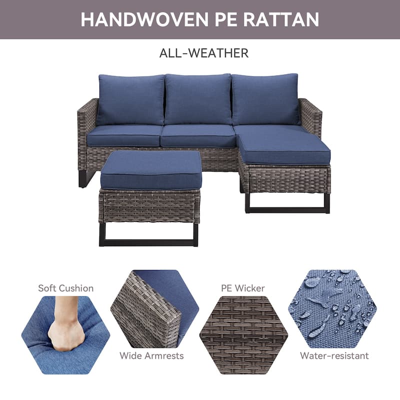 6-Seater Outdoor Sectional Sofa Chair Set