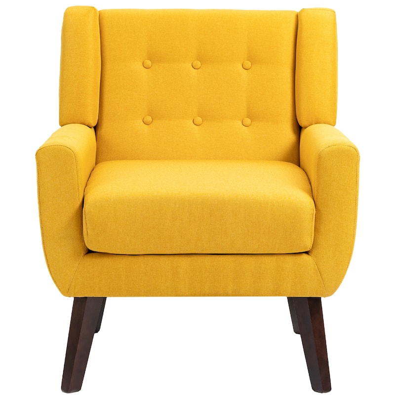 3-Piece Tufted Linen Armchair and Loveseat Set