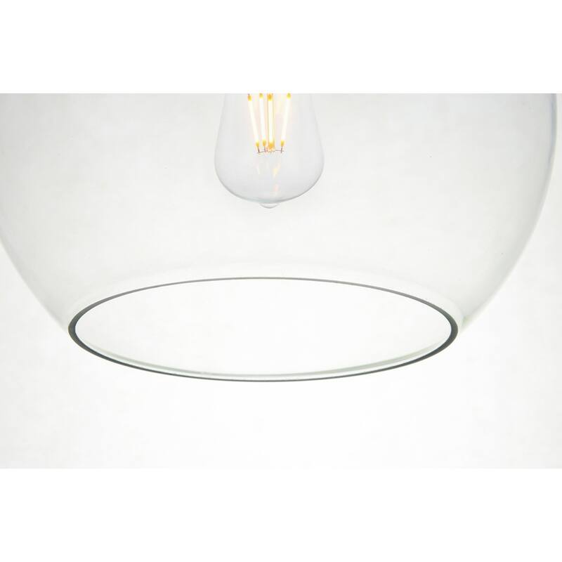 Dangling 3-light Clear Glass 20-inch Pendant