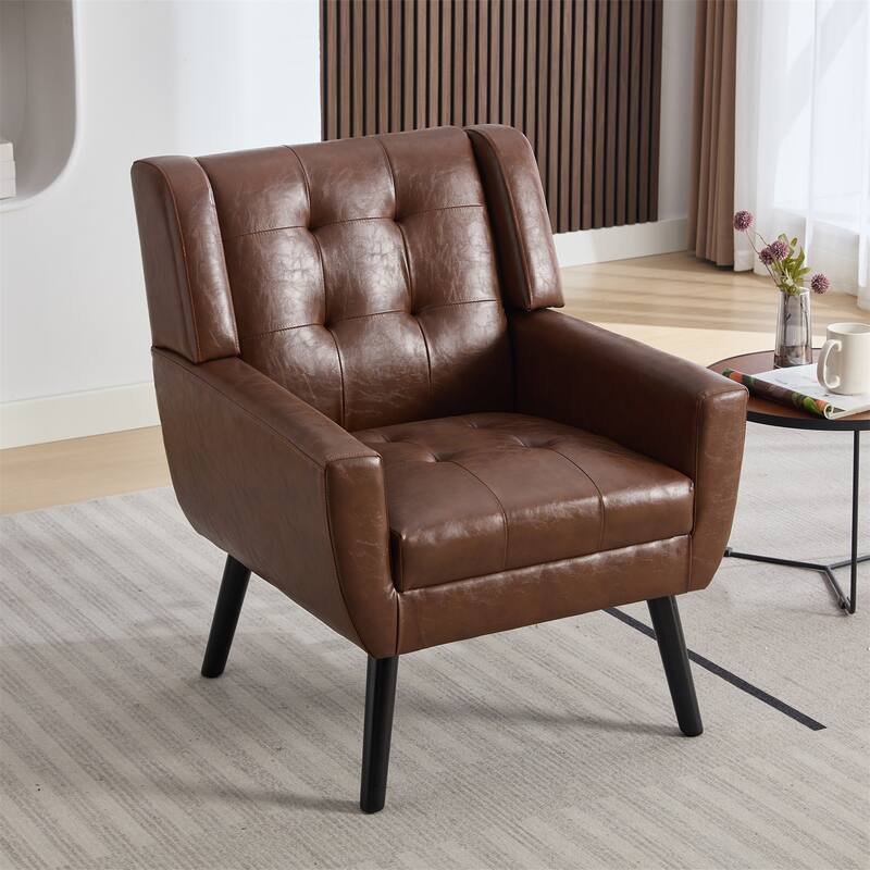 Modern Ergonomics Accent Chair with Black Legs