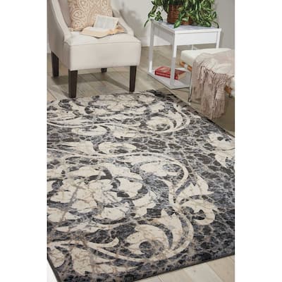 Nourison Maxell Modern Distressed Floral Mosaic Area Rug