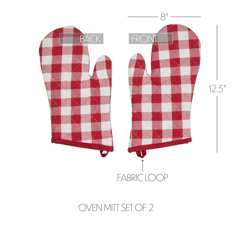Annie Buffalo Check Oven Mitt Set of 2