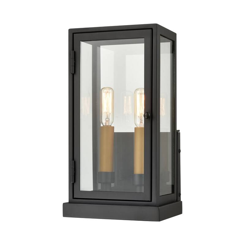 Foundation 1-Light Outdoor Sconce - Matte Black - 13 inch Tall - Matte Black