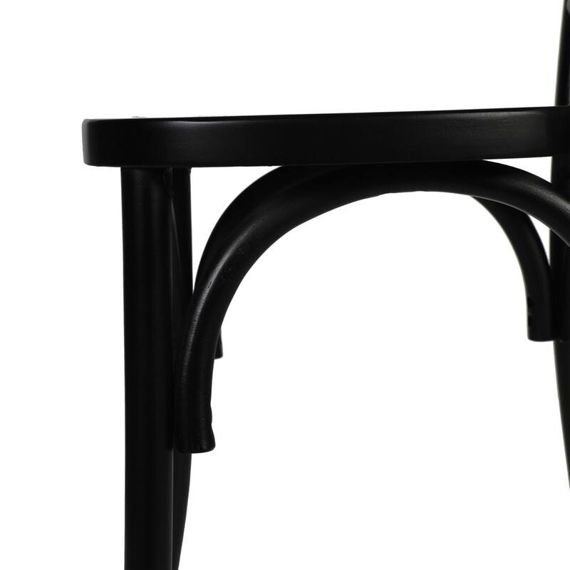2PK Commercial Solid Wood Stackable Dining Chair with Intricate Back - 19.75"D x 17.25"W x 35.5"H