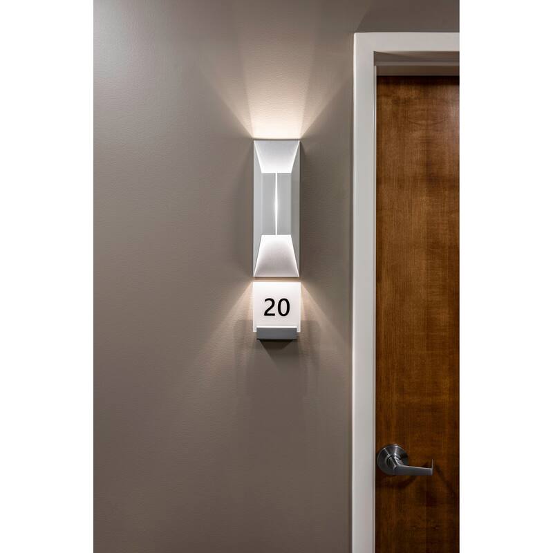 Summit 1-light ADA White and Silver LED Wall Sconce