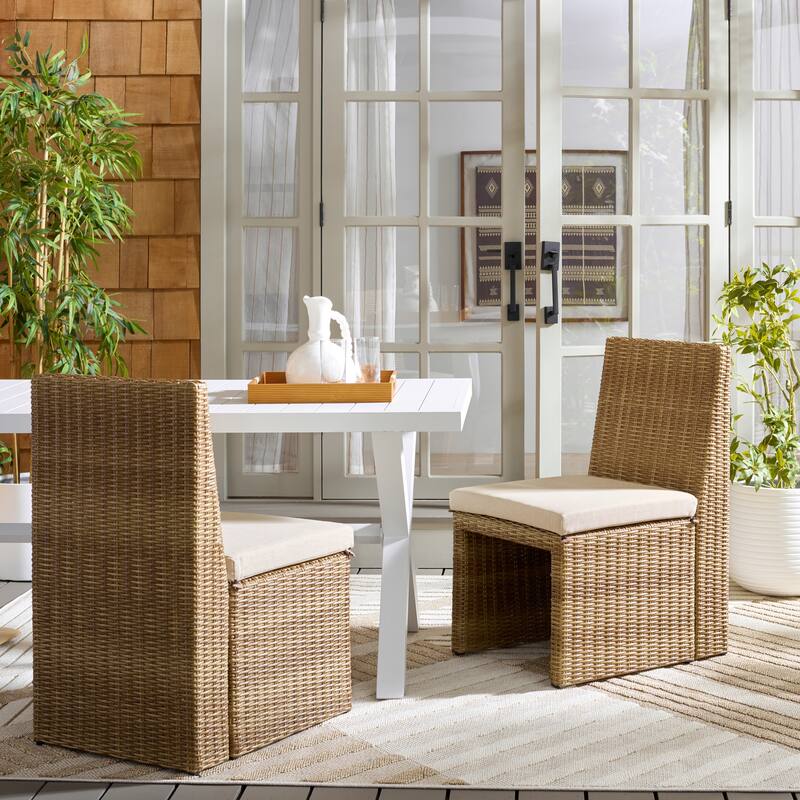 SAFAVIEH Outdoor Living Emma Dining Chair (Set of 2) - 20"W x 24"D x 34"H