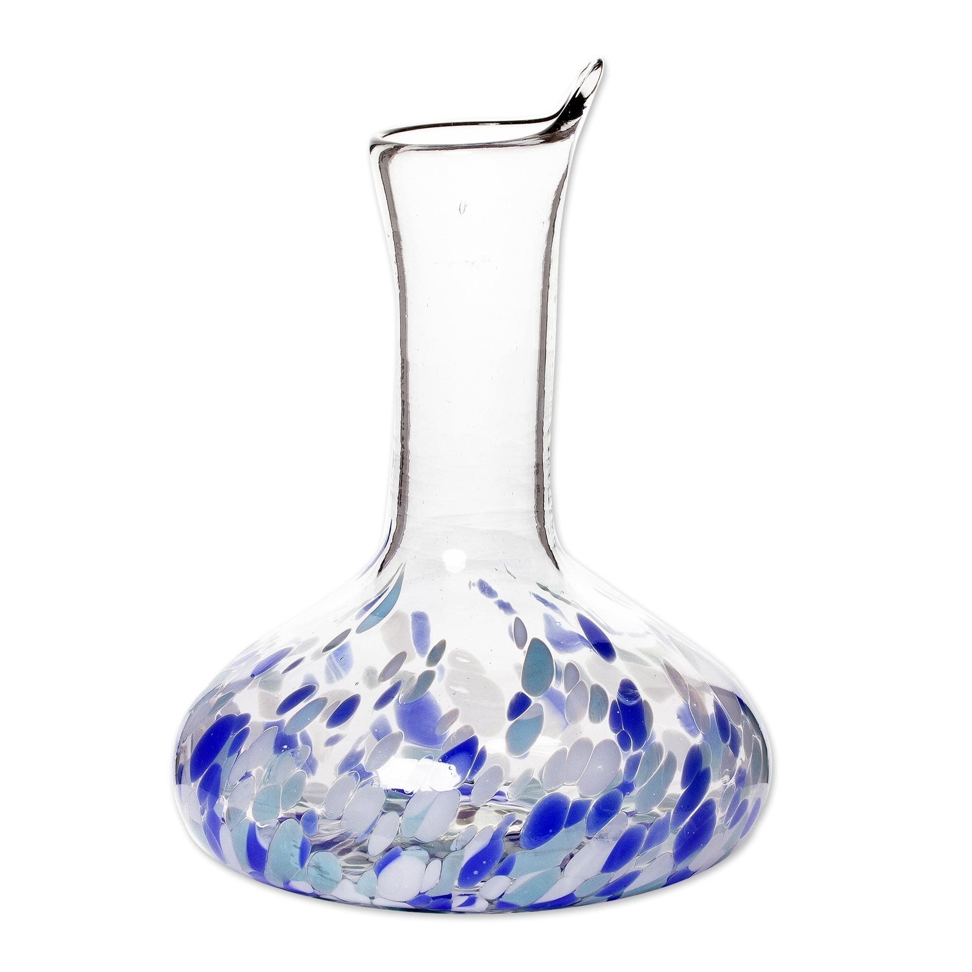The Wine Savant Mexican Margarita Hand Blown Glass - Set Of 4 - Large 16oz, Luxury Margarita Glasses, Mexico Design Large 16oz Confetti Rim Carmen