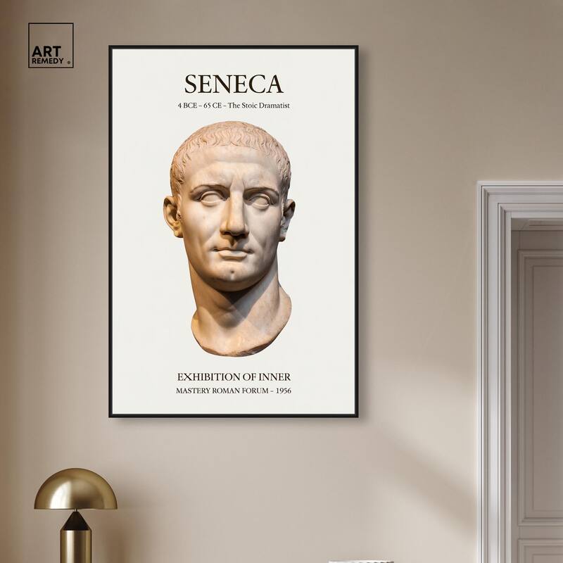 Bust of Seneca Canvas by Art Remedy