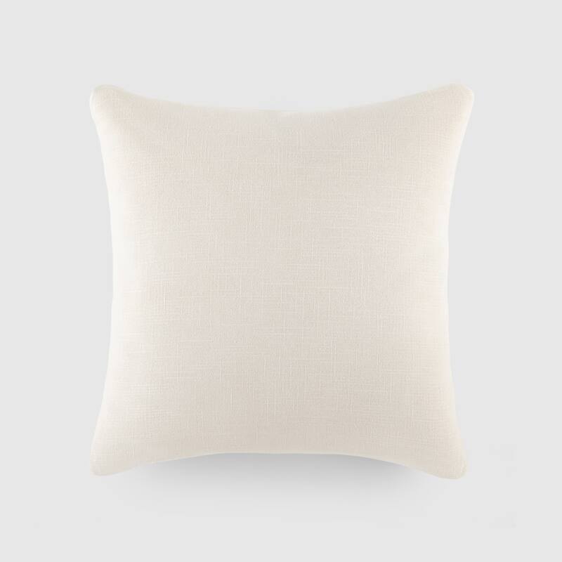Washed and Distressed Cotton Decor Throw Pillow in Stone Washed