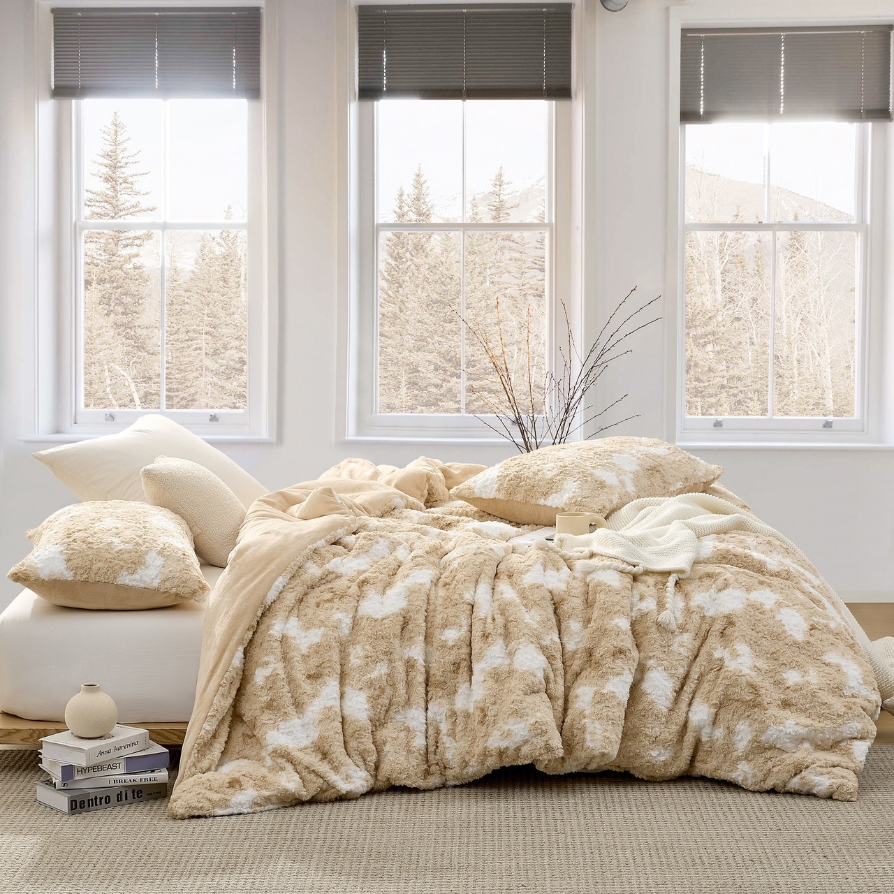 Puppy Love - Coma Inducer® Oversized Comforter Set - Tan and White