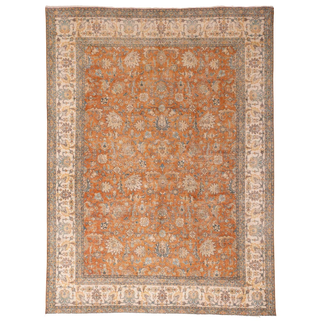 ECARPETGALLERY Hand-knotted Antalya Vintage Rust Wool Rug - 9'9 x 13'0