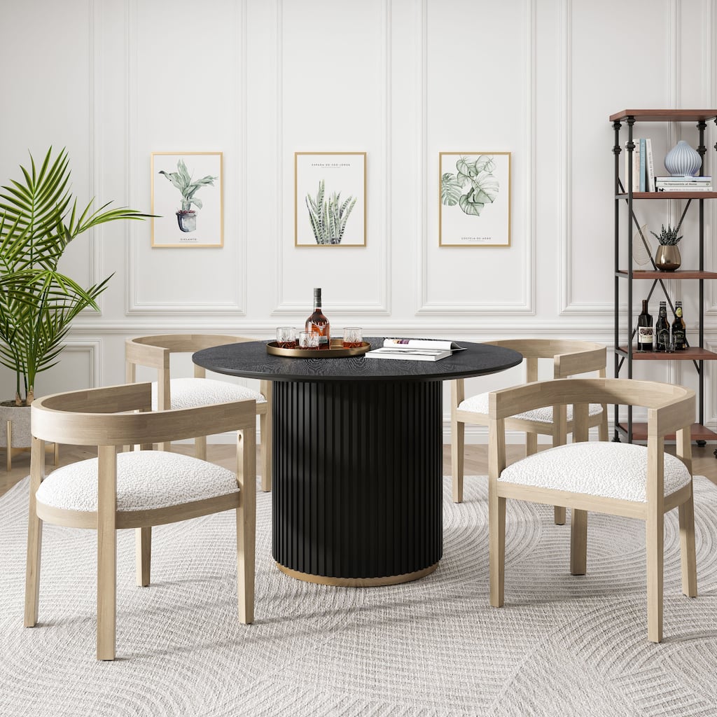 Ladieu Fabric and Wood 5 Piece Dining Set by Christopher Knight Home