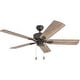 preview thumbnail 3 of 6, The Gray Barn Harkye Farmhouse 52-inch Aged Bronze Ceiling Fan in Barnwood/Tumbleweed Blades