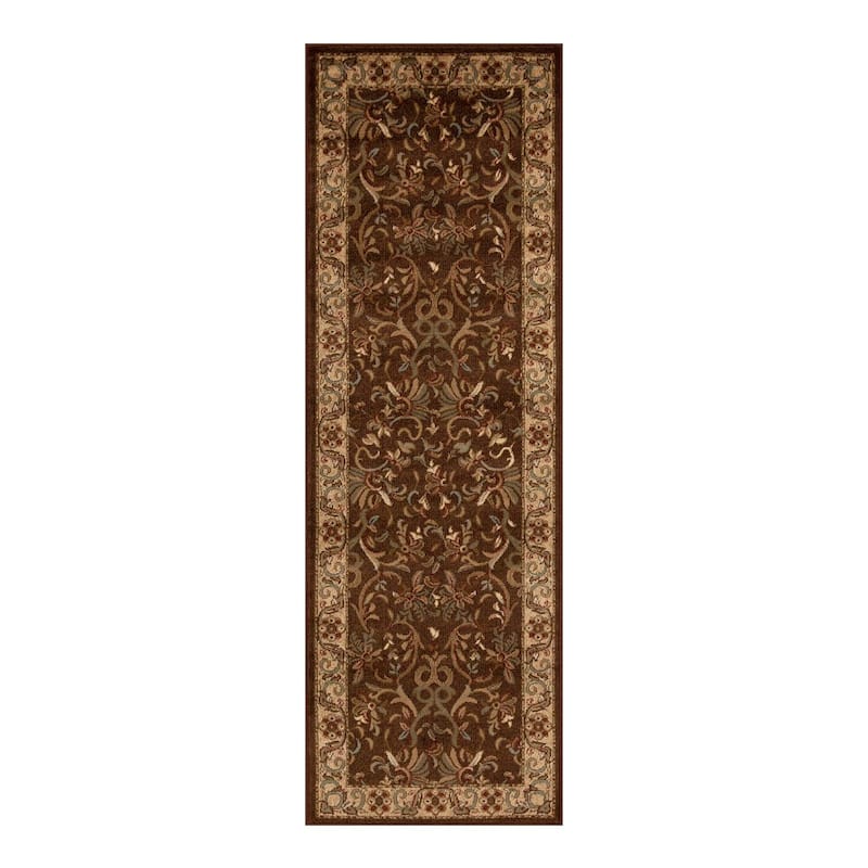 Superior Heritage Traditional Floral Scroll Indoor Area Rug