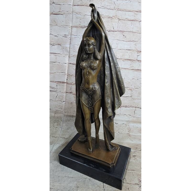 Signed Chiparus Dancer Art Deco Bronze Sculpture Statue Russian Ballet