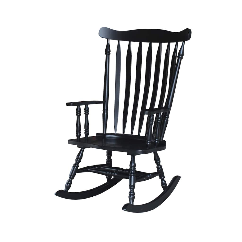 International Concepts Solid Wood Rocking Chair Traditional Indoor Rocker - 28"W x 36"D x 44.5"H