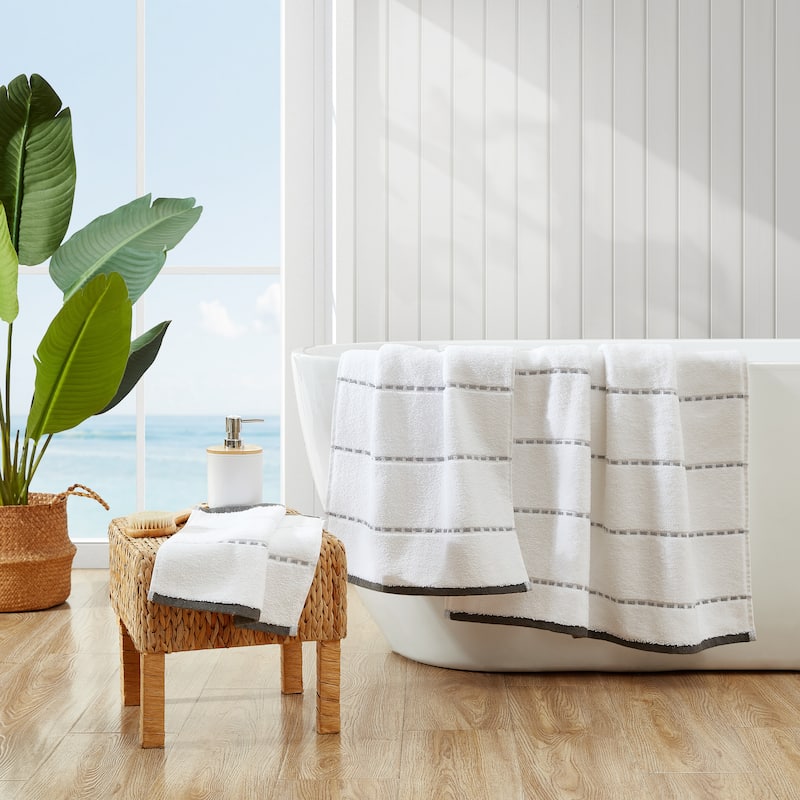 Tommy Bahama Ridley Solid Cotton Terry 3 Piece Towel Set - 3 Piece