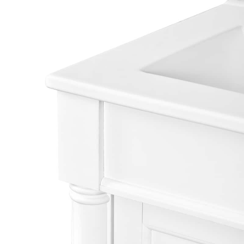 Roomfitters 24" Bathroom Vanity with Sink, 2-Tier Storage Cabinet, Freestanding Single Basin Unit