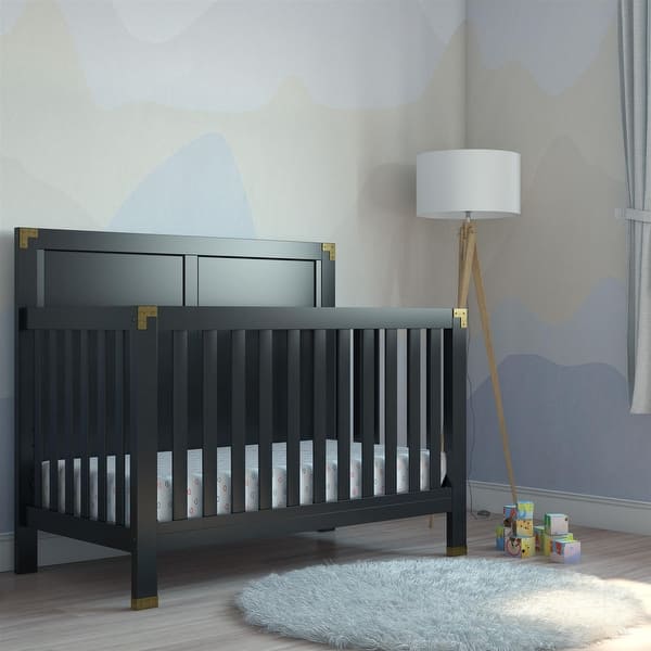 slide 2 of 20, Baby Relax Miles 5-in-1 Convertible Crib, Solid Pine Wood Black