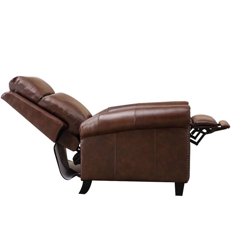 Genuine Leather Adjustable Single Sofa with Comfortable Arms and Back for Living Room