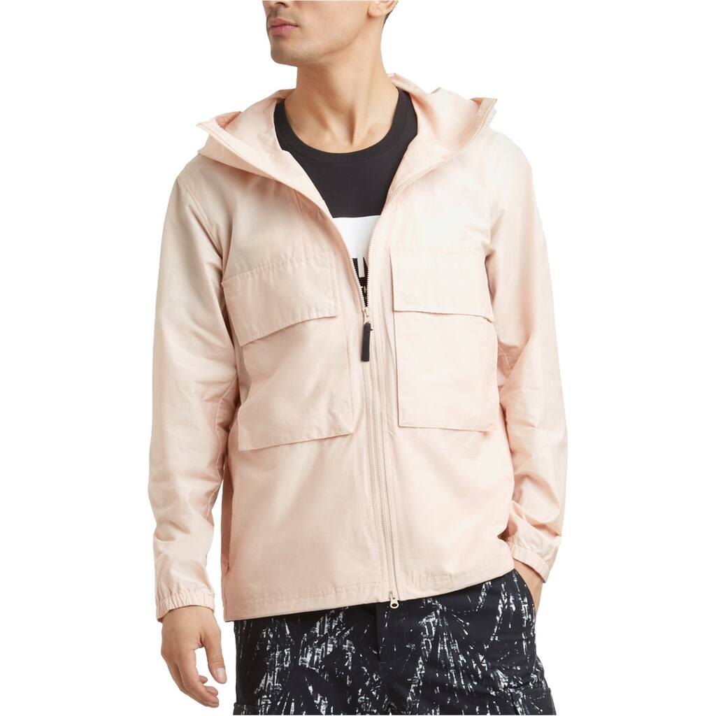 Kenneth Cole Womens Hooded Windbreaker Jacket