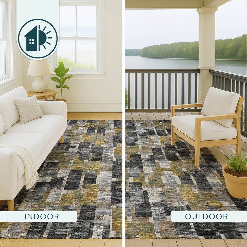 Machine Washable Indoor/ Outdoor Casual Carson Chantille Rug