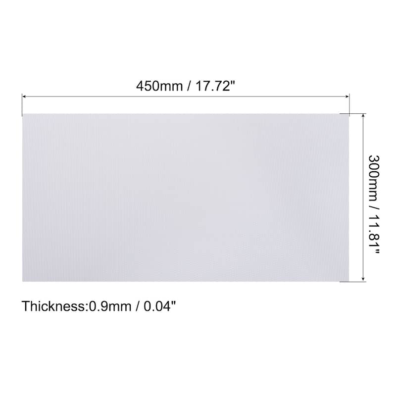 Place Mats 450x300mm 6pcs PVC Table Washable Woven Placemat, White