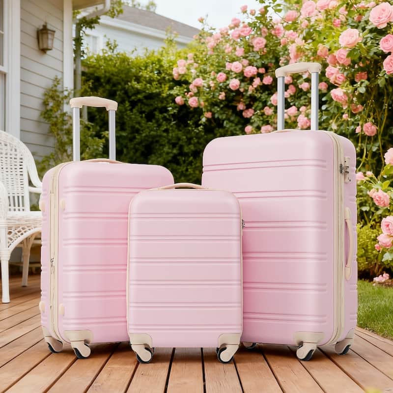 3 Piece Luggage Set Hardside Spinner Suitcase with TSA Lock 20IN 24IN 28IN Available