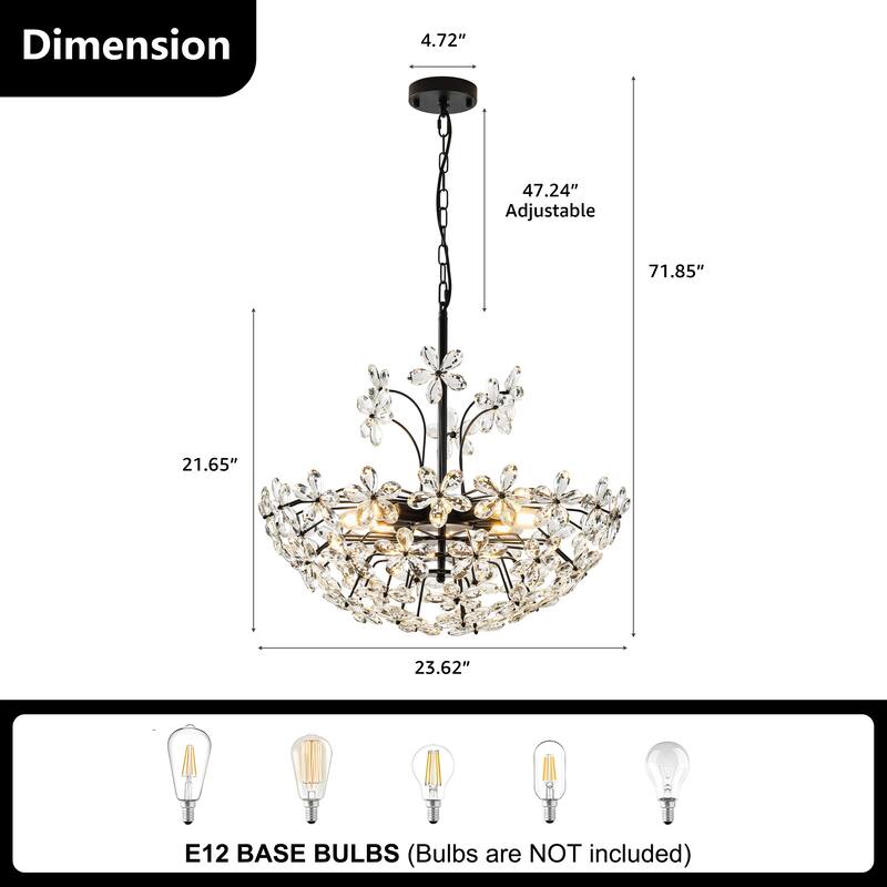 Starsky 8-Light Sputnik Unique / Statement Crystal Chandelier