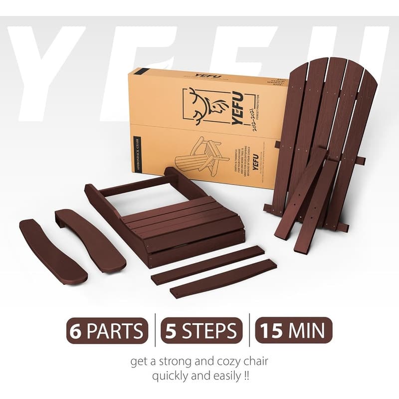 WINSOON All Weather HIPS Outdoor Plastic Adirondack Chair