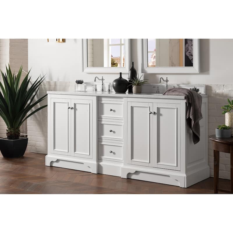 James Martin Vanities De Soto 72" Double Vanity, Bright White