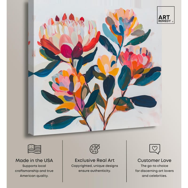 Contemporary Flora I Canvas by Art Remedy, Gallery Wrapped