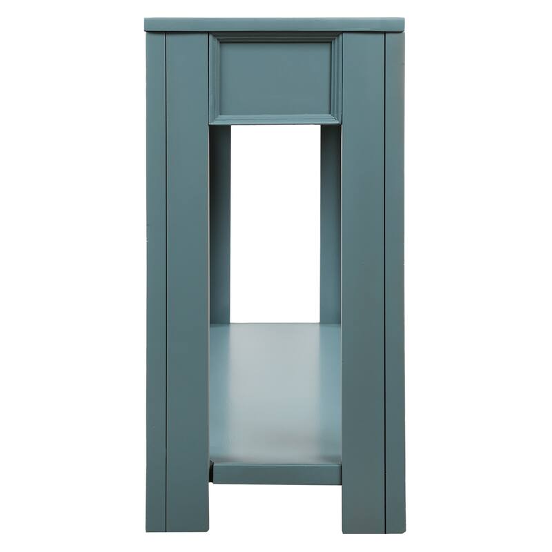 Modern Console Table/Sofa Table with Storage Drawers and Bottom Shelf for Entryway Hallway