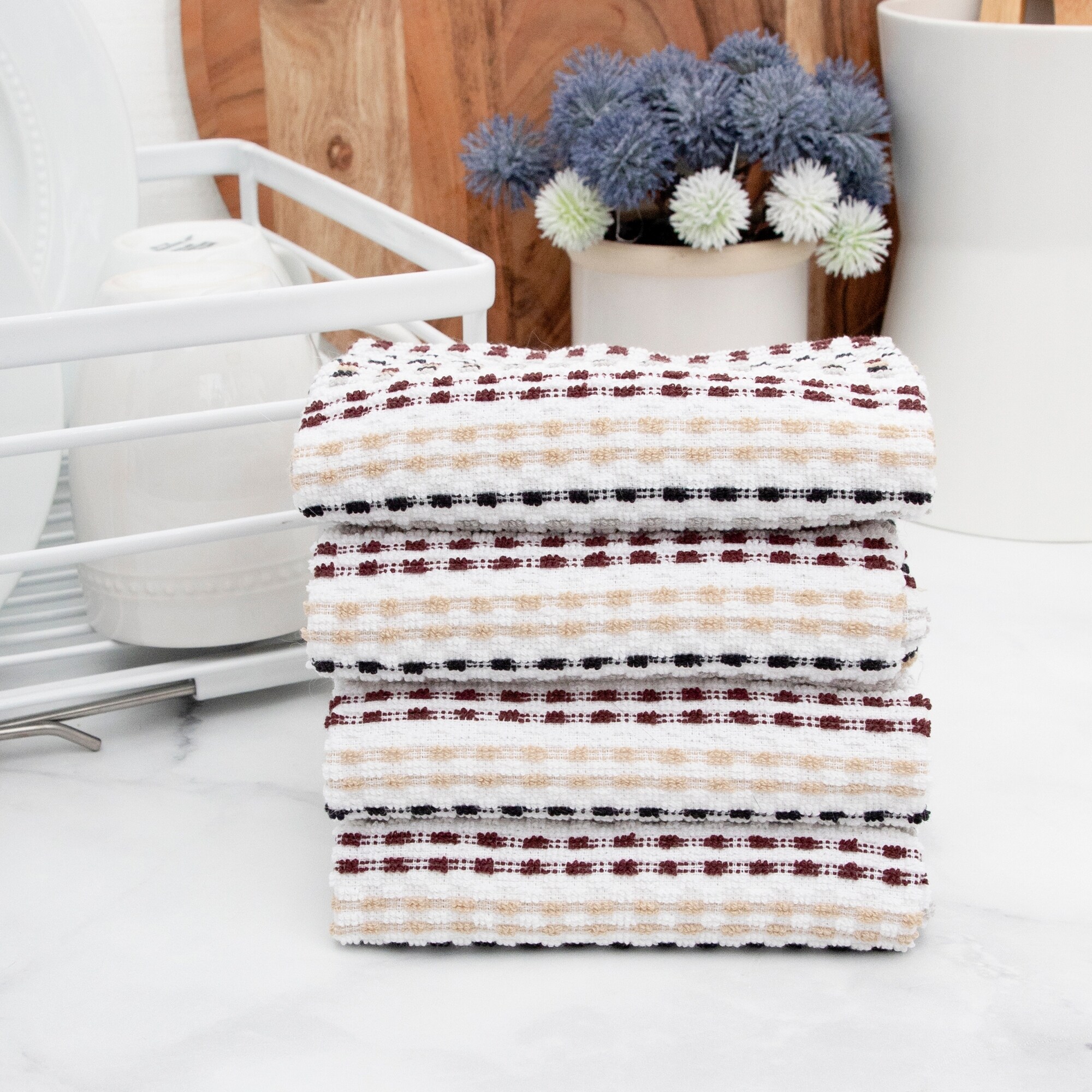 RITZ Cotton Terry Horizontal Stripe Bar Mop Kitchen Towels (Set of 4) - Bed  Bath & Beyond - 34427900