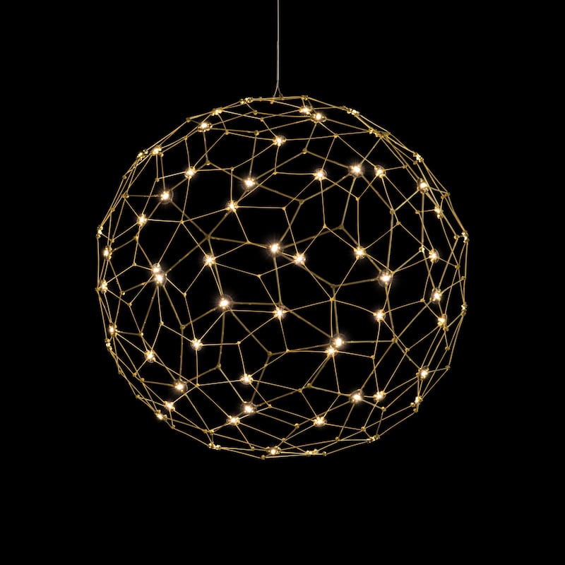 Golden Lighting 5462-24 Spheris 24" Wide Pendant - Natural Brass