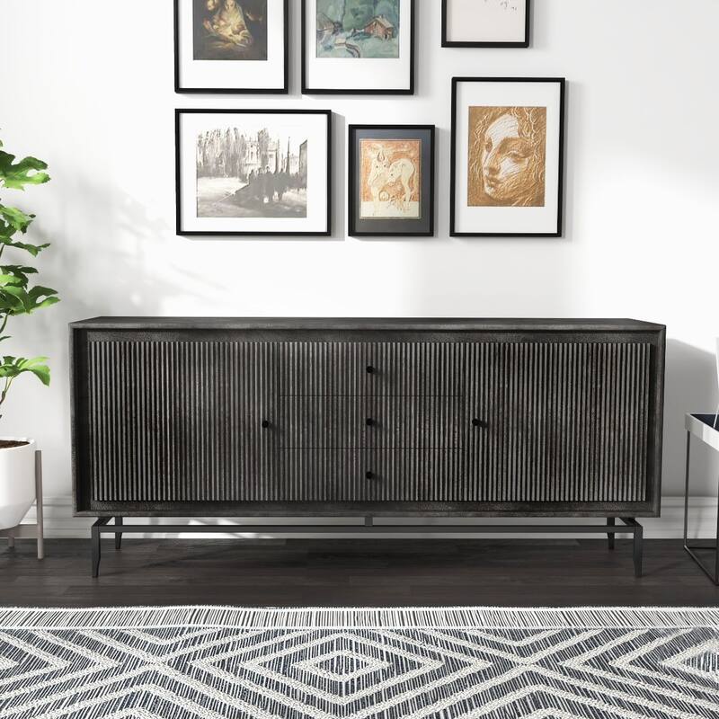 Camilo 69" Wide 3 Door Wood Sideboard - 69 x 16 x 31