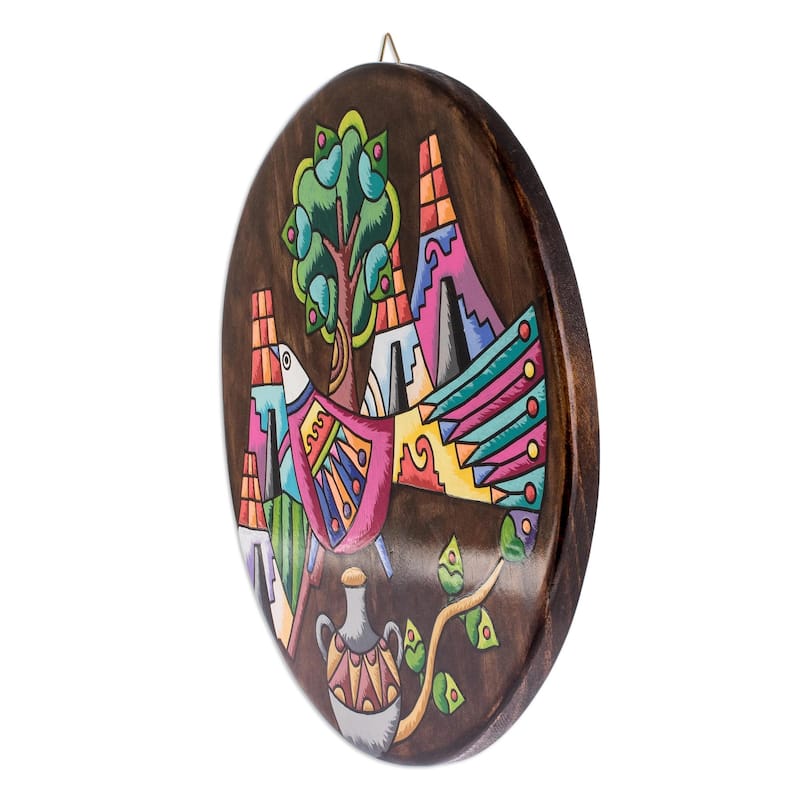 Novica Handmade Beautiful Land Decorative Wood Plaque - Multi-Color